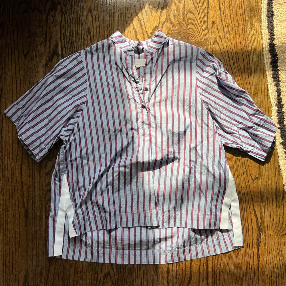 4th of July Good Company Blue Red White Button Up Top